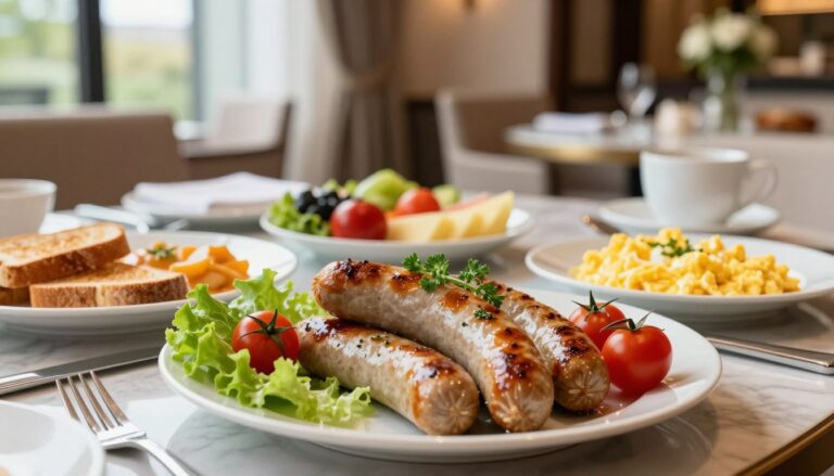 menu sarapan hotel sosis halal